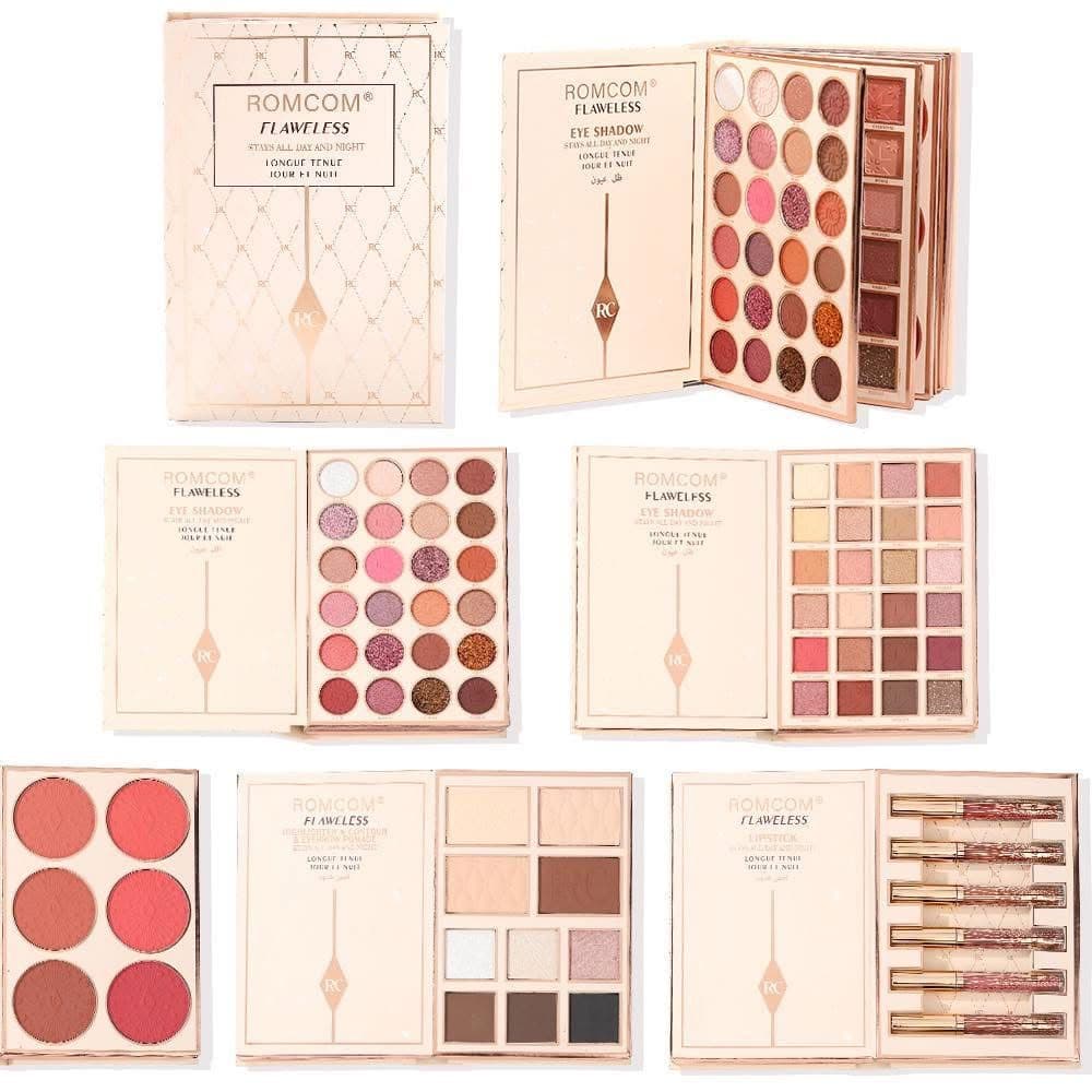 Romcom Flawless Makeup Book (Eye Shadow, Blusher, Highlighter, Contour, Eyebrow Pomade & Lipstick