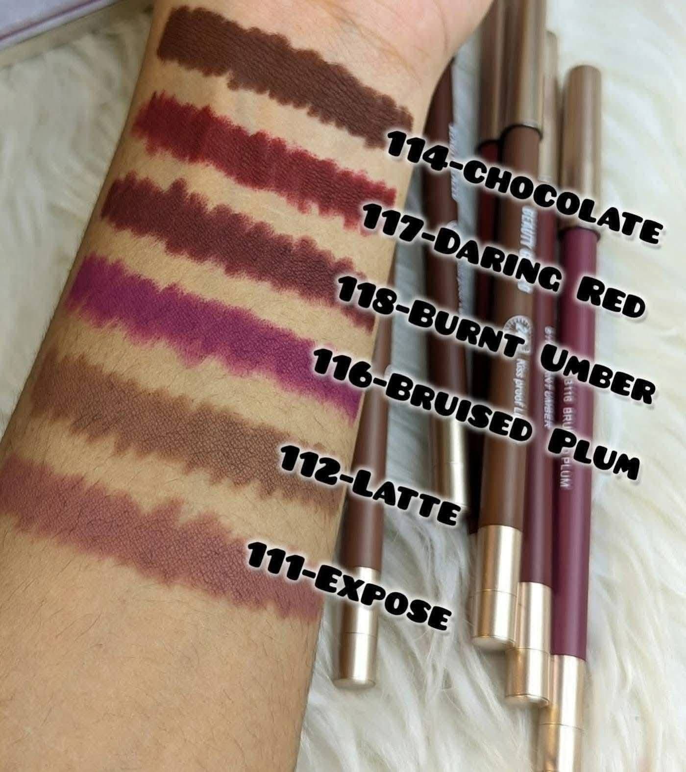 BEAUTY GLAZED Waterproof & Long Lasting 18-Color Lip Liner