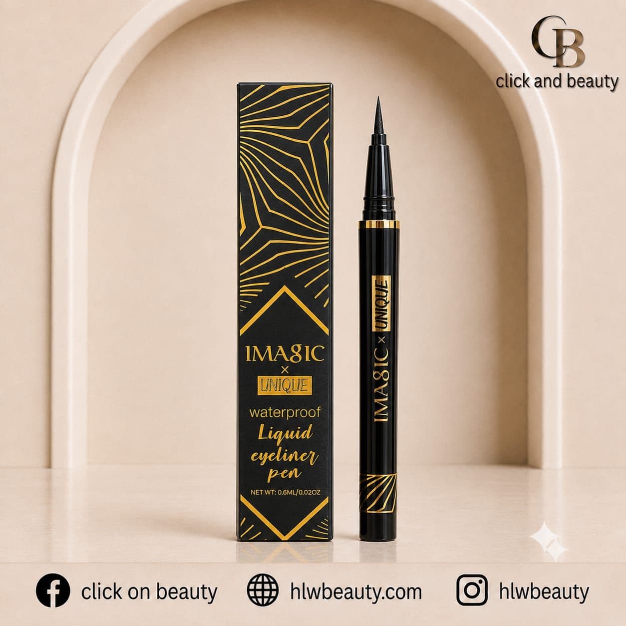 IMAGIC x UNIQUE Waterproof Liquid Eyeliner Pen (0.6ml)