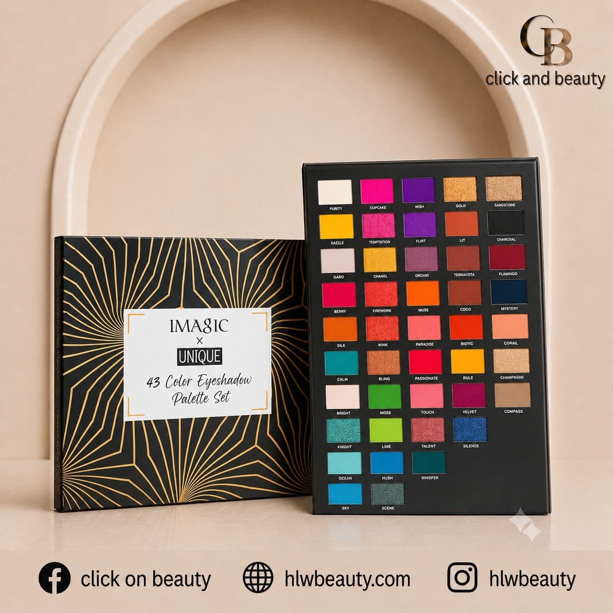 IMAGIC x UNIQUE 43 Color Eyeshadow Palette Set