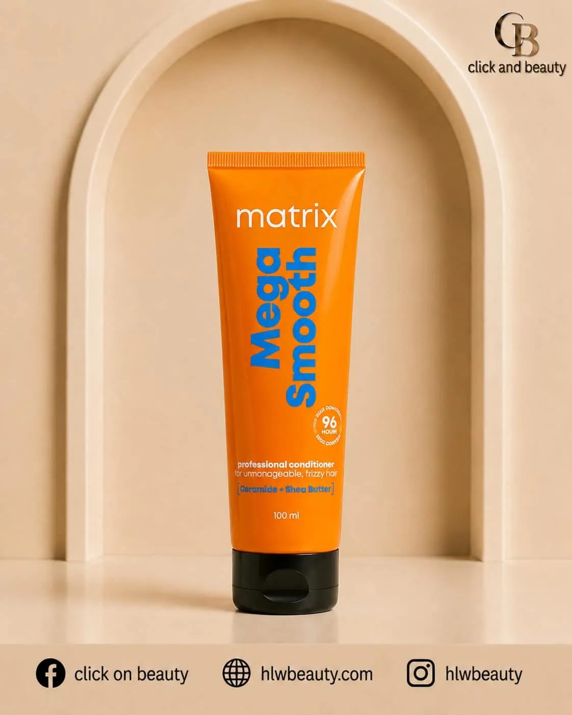 Matrix Mega Smooth Professional Conditioner for Frizzy Hair with Ceramide & Shea Butter (100 ml)