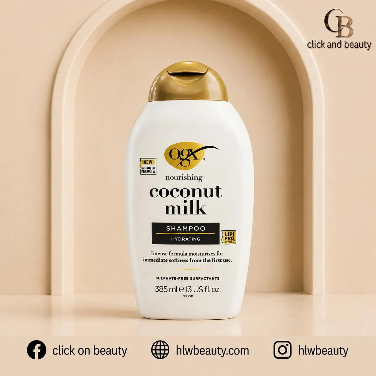 OGX Nourishing + Coconut Milk Hydrating Shampoo (385 ml)