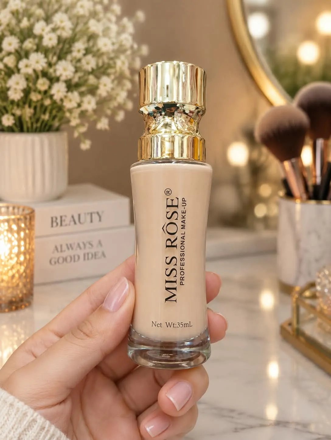 Miss Rose Professional Make-Up Gold Cap Foundation - 35ml